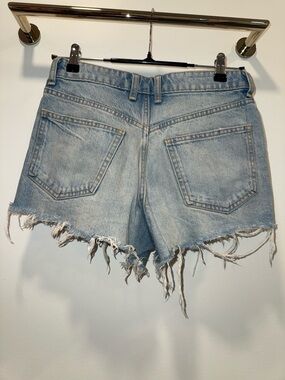 Viral Zara Light Wash Denim Cutoff Shorts - Women's Casual Jean Shorts